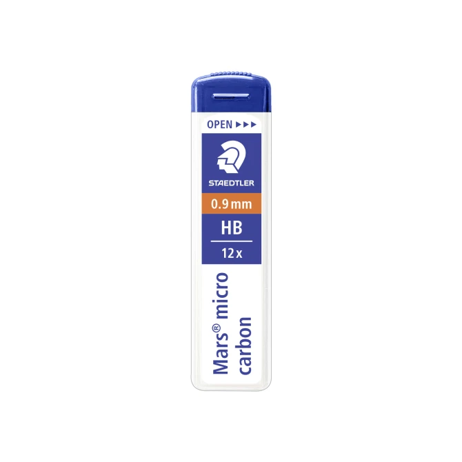 Staedtler Mars Vulpotlood HB loodstift 09 mm (tube 12 stuks) Staedtler Mars Vulpotlood HB loodstift 09 mm (tube 12 stuks)