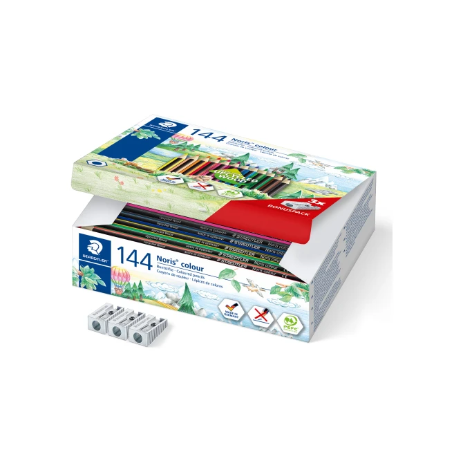 Staedtler Noris 185 Kleurpotloden Assorti (pak 144 stuks) Staedtler Noris 185 Kleurpotloden Assorti (pak 144 stuks)