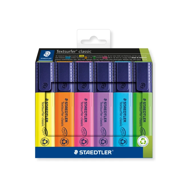 Staedtler STAEDTLER Textsurfer classic - markeerstift (pak van 6) (pak 6 stuks) Staedtler STAEDTLER Textsurfer classic - markeerstift (pak van 6) (pak 6 stuks)