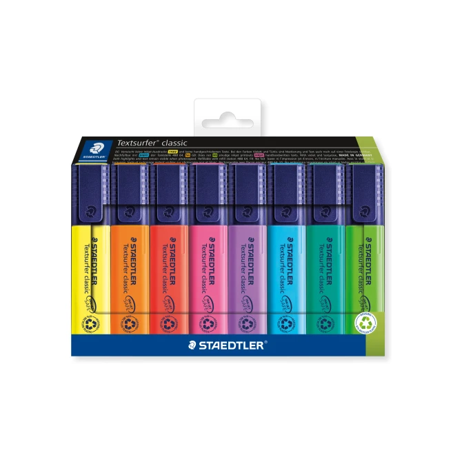 Staedtler Tekstmarker Textsurfer classic 364 1 - 5 mm assorti (pak 8 stuks) Staedtler Tekstmarker Textsurfer classic 364 1 - 5 mm assorti (pak 8 stuks)