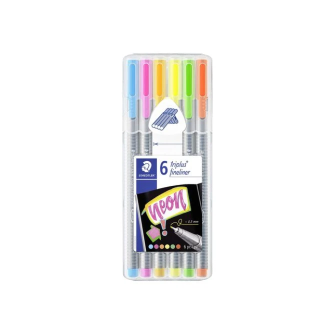 Staedtler Triplus 334 fineliner assorti (pak 6 stuks) Staedtler Triplus 334 fineliner assorti (pak 6 stuks)