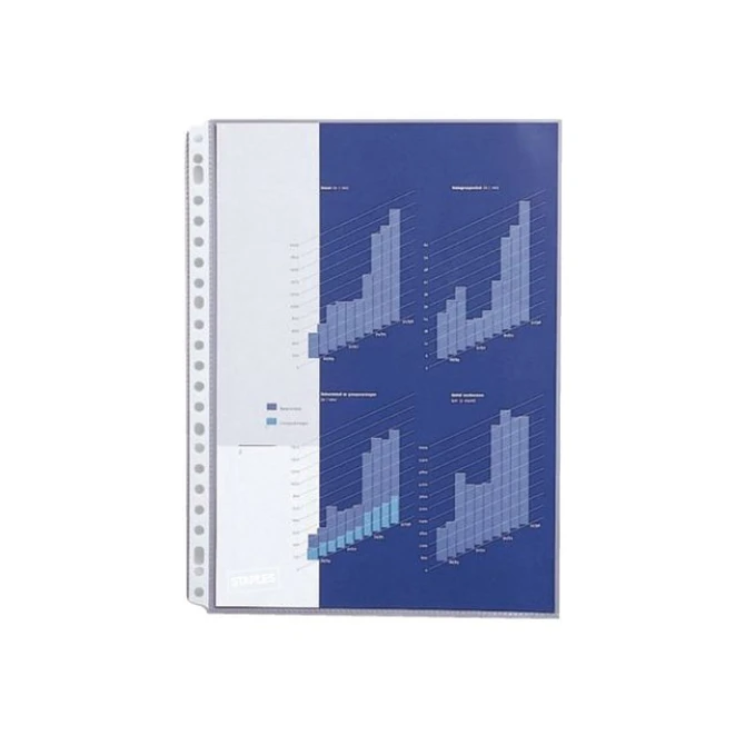 Staples A4 Showtas PP 80 micron 23-gaats Transparant (pak 25 stuks)