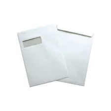 Staples Akte envelop gegomde klep met venster C4 229 x 324 mm 120 g/m² venster links (doos 250 stuks)