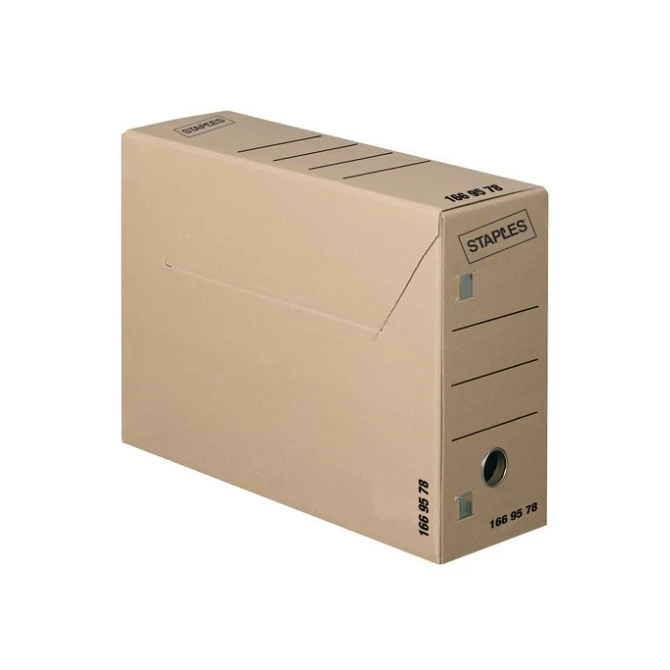 Staples Archiefdoos Karton 265 x 115 x 370 mm Bruin (pak 50 stuks) Staples Archiefdoos Karton 265 x 115 x 370 mm Bruin (pak 50 stuks)