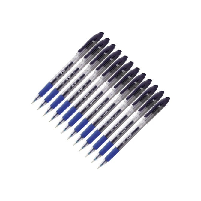 Gelpen AURA Grip 0,7mm zwart / 12 stuks