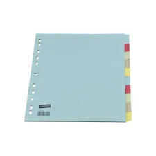 Staples Blanco tabblad karton 10-delig A4 assorti Staples Blanco tabblad karton 10-delig A4 assorti