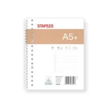 Staples Collegeblok A5 Gelinieerd 17-gaats (pak 5 x 80 vel) Staples Collegeblok A5 Gelinieerd 17-gaats (pak 5 x 80 vel)