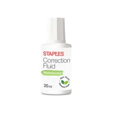 Staples Correctievloeistof op waterbasis 20 ml wit Staples Correctievloeistof op waterbasis 20 ml wit