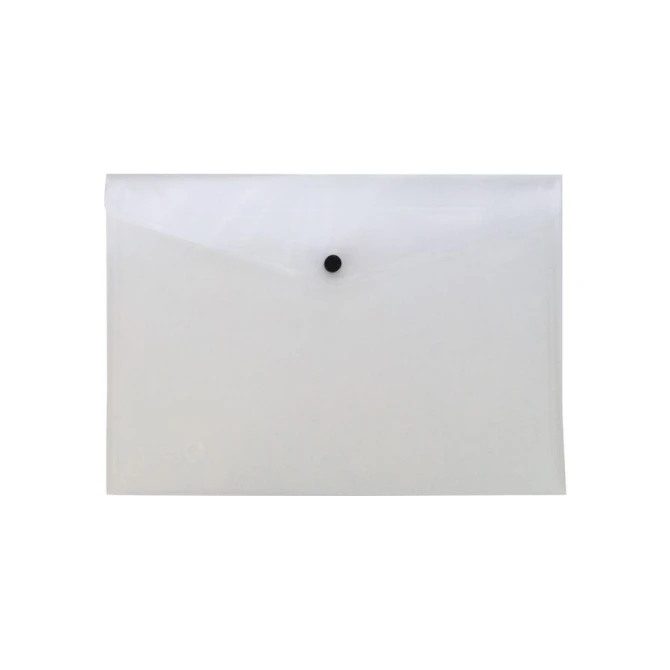 Staples Dossiermap met drukknop Transparant (pak 10 stuks)