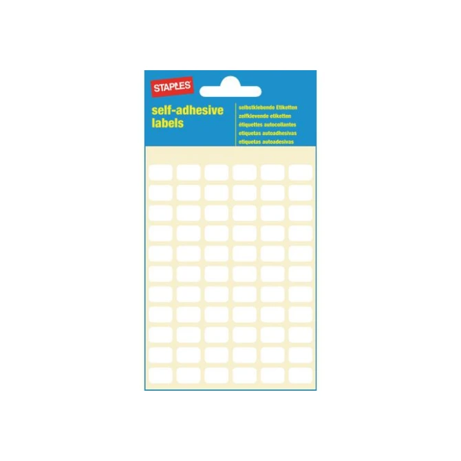 Staples Etiketten 8 x 12 mm 66 Etiketten per vel Wit (pak 462 stuks)