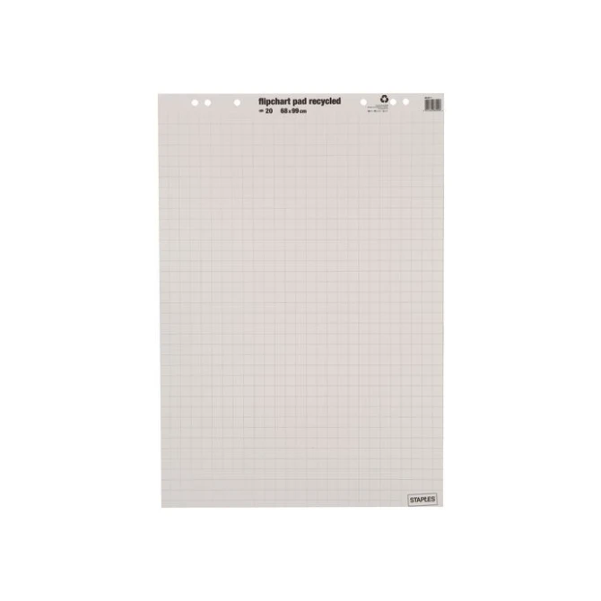 Staples Flipoverblok Gerecycled 680 x 999 mm Wit (pak 5 x 20 vel) Staples Flipoverblok Gerecycled 680 x 999 mm Wit (pak 5 x 20 vel)