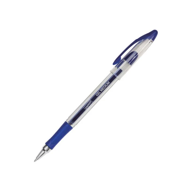 Staples Gelpen 07 mm blauw (pak 12 stuks)