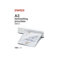 Staples Lamineerhoes A3 303 x 426 mm 2 x 75 micron Glanzend (pak 100 stuks)