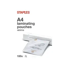Staples Lamineerhoes A4 216 x 303 mm 2 x 175 micron Glanzend (pak 100 stuks)