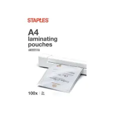 Staples Lamineerhoes A4 216 x 303 mm 2 x 250 micron Glanzend (pak 100 stuks)