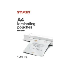 Staples Lamineerhoes A4 216 x 303 mm 2 x 75 micron Mat (pak 100 stuks)