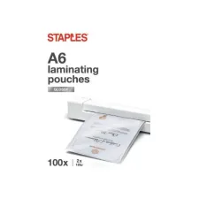 Staples Lamineerhoes A6 111 x 154 mm 2 x 125 micron Glanzend (pak 100 stuks)