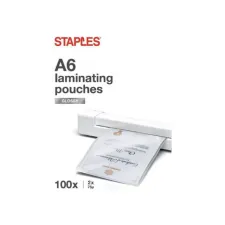Staples Lamineerhoes A6 111 x 154 mm 2 x 75 micron Glanzend (pak 100 stuks)