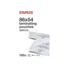 Staples Lamineerhoes Creditcard-formaat 54 x 86 mm 2 x 125 micron Glanzend (pak 100 stuks)