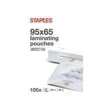 Staples Lamineerhoes Keycard-formaat 65 x 95 mm 2 x 125 micron Glanzend (pak 100 stuks)