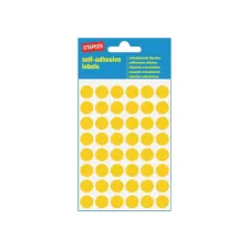 Staples Markeer Etiketten Diameter 12 mm 48 Etiketten per vel Geel (pak 240 stuks) Staples Markeer Etiketten Diameter 12 mm 48 Etiketten per vel Geel (pak 240 stuks)