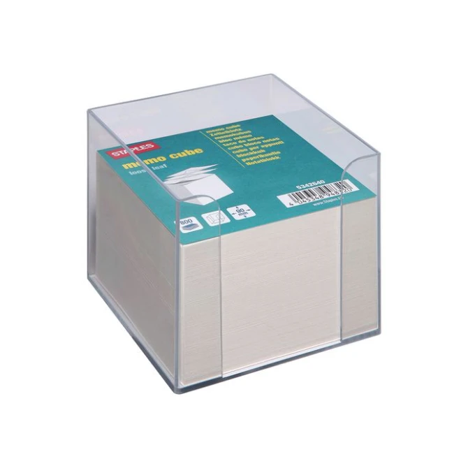 Staples Memoblok Transparante houder incl. papier