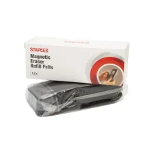Staples Navulling voor magnetische whiteboardwisser vilt grijs (pak 12 stuks)