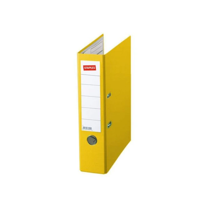 Staples Ordner A4 Rugbreedte 80 mm Karton Geel