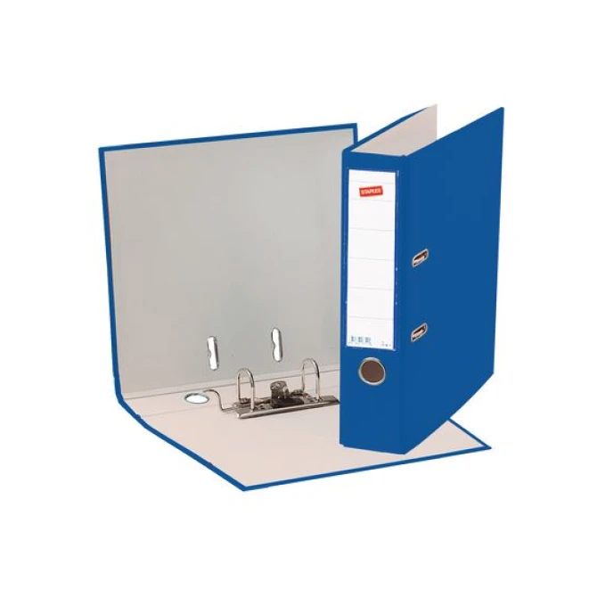 Staples Ordner A4 Rugbreedte 80 mm Karton met PP Blauw Staples Ordner A4 Rugbreedte 80 mm Karton met PP Blauw