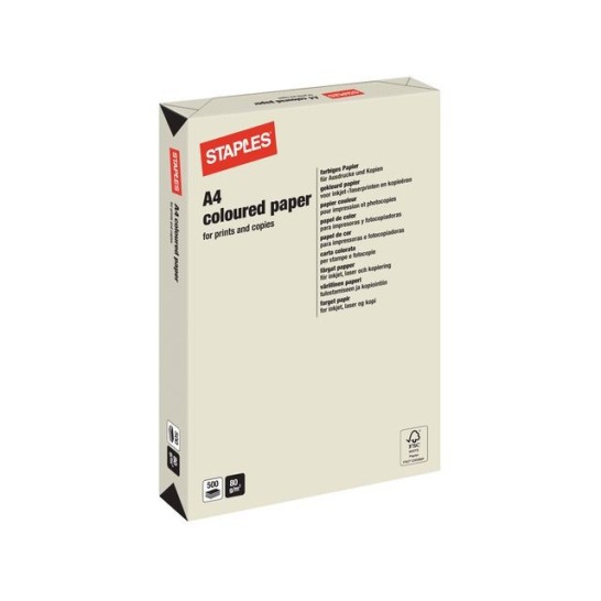 Staples Papier A4 80 g/m² Parelgrijs (pak 500 vel)