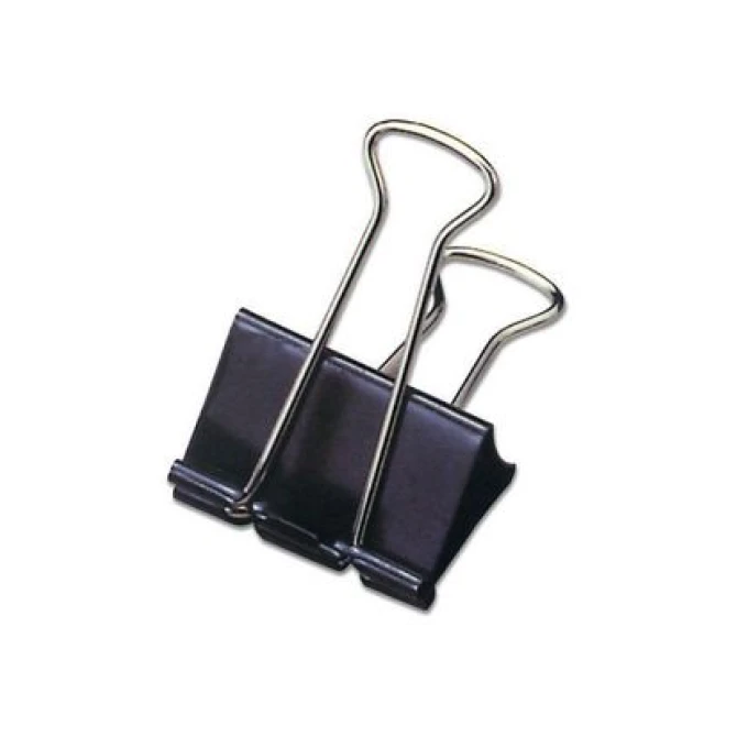 Staples Papierklem 19 mm zwart/zilver (pak 12 stuks)