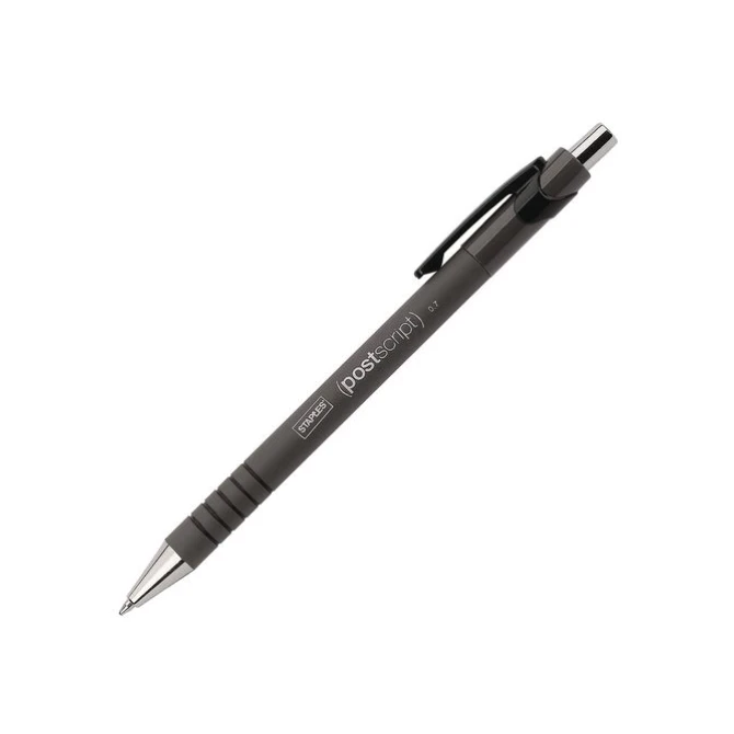 Staples Postscript Balpen Fijne Punt 07 mm Zwart (pak 12 stuks) Staples Postscript Balpen Fijne Punt 07 mm Zwart (pak 12 stuks)
