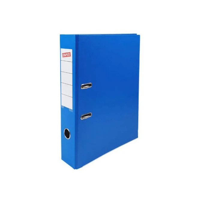 Staples Premium Ordner A4 Rugbreedte 50 mm Karton met PP Blauw