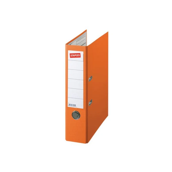 Staples Premium Ordner A4 Rugbreedte 50 mm Karton met PP Oranje