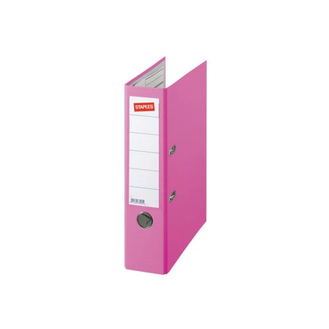 Staples Premium Ordner A4 Rugbreedte 50 mm Karton met PP Roze