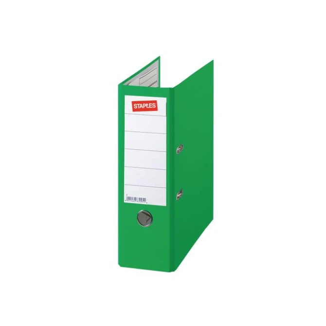 Staples Premium Ordner A4 Rugbreedte 80 mm Karton met PP Lichtgroen Staples Premium Ordner A4 Rugbreedte 80 mm Karton met PP Lichtgroen