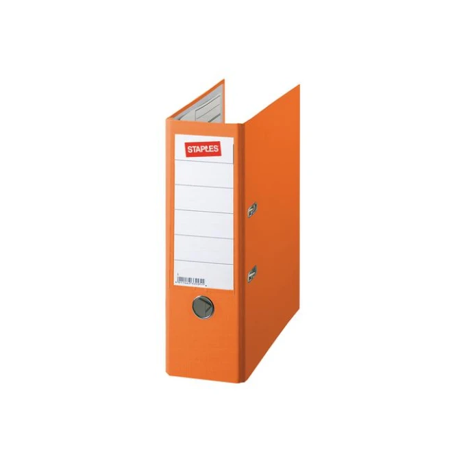 Staples Premium Ordner A4 Rugbreedte 80 mm Karton met PP Oranje Staples Premium Ordner A4 Rugbreedte 80 mm Karton met PP Oranje