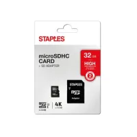 Staples Relay MicroSDHC kaart met SD-adapter 32 GB
