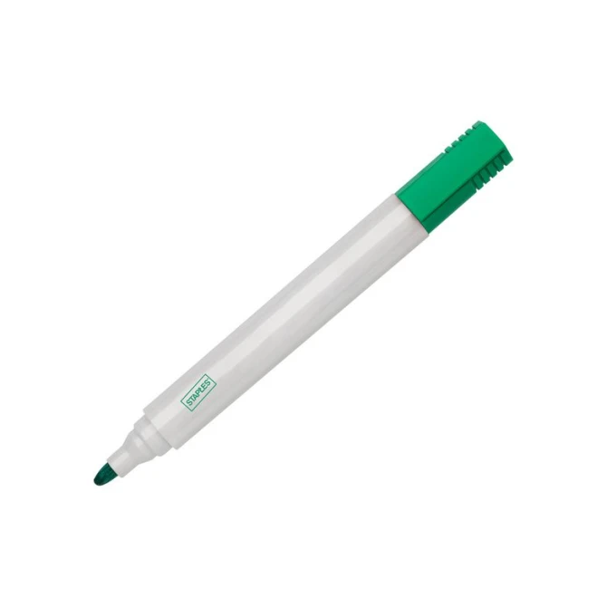 Staples Remarx Whiteboardmarker Ronde Punt 15 mm Groen (pak 10 stuks)