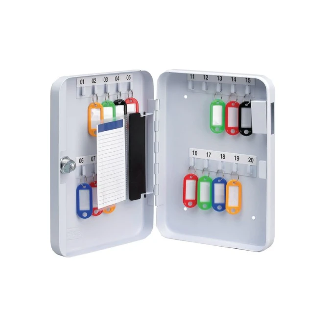 Staples Sleutelkast wit 20 haken h 250 x b 180 x d 45 mm Staples Sleutelkast wit 20 haken h 250 x b 180 x d 45 mm