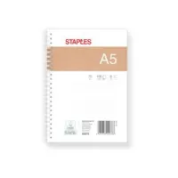 Staples Spiraalblok A5 Gelinieerd (pak 5 x 100 vel) Staples Spiraalblok A5 Gelinieerd (pak 5 x 100 vel)