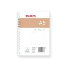 Staples Spiraalblok A5 Gelinieerd (pak 5 x 100 vel) Staples Spiraalblok A5 Gelinieerd (pak 5 x 100 vel)