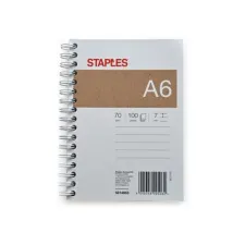 Staples Spiraalblok A6 Gelinieerd Blauw (pak 5 x 100 vel) Staples Spiraalblok A6 Gelinieerd Blauw (pak 5 x 100 vel)
