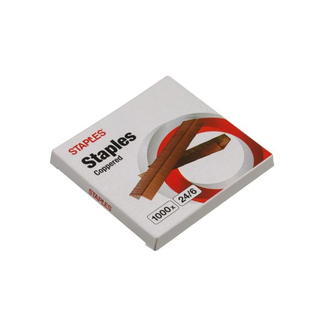Staples Standaard Nietjes 24/6 Verkoperd (doos 20 x 1000 stuks)