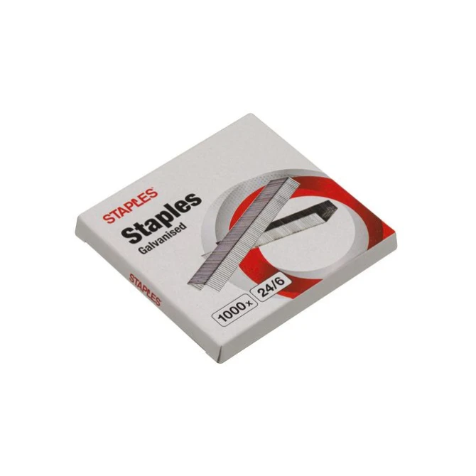 Staples Standaard Nietjes 24/6 Verzinkt (pak 1000 stuks)