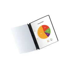 Staples Standaard Snelhechtmap A4 PP 30 vel Zwart (pak 10 stuks)