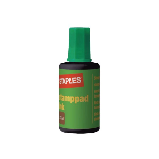Staples Stempelinkt Groen (fles 27 milliliter)