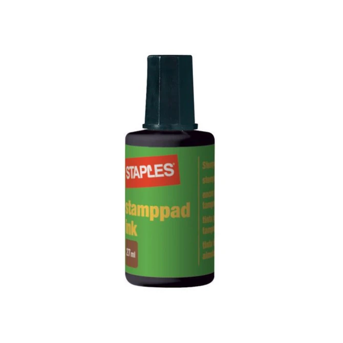 Staples Stempelinkt Zwart (fles 27 milliliter) Staples Stempelinkt Zwart (fles 27 milliliter)