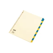 Staples Tabbladen chamois karton 23 rings A4 bedrukte tabs 1-12 (set 12 vel)