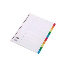 Staples Tabbladen gekleurd kunststof 23 rings A4 10 onbedrukte tabs (set 10 vel)